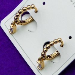 Серьги Xuping№1386 колечки с цирконом висюлькой интернет магазин бижутерии