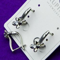 Серьги Xuping№1428 циркон в тюльпане медзолото оптом купить недорого