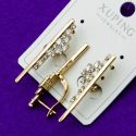 Серьги Xuping№1439 оригинальные геометрические позолотка оптом купить недорого