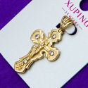 Крестик Xuping№234 ажурный с белыми цирконамибижутерия фирмы Xuping купить оптом медзолото