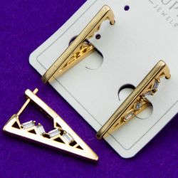 Серьги Xuping№1482 геометрической формы изделия из медзолота купить оптом Украина