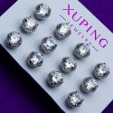 Гвоздики Xuping№1503 цена за 6пар с цирконом медицинское золото оптом недорого