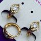 Серьги Xuping№1528 золотого цвета с белыми цирконами медицинское золото купить оптом в интернет магазине бижутерии