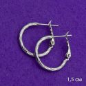 Серьги Xuping№1552 кольца 1.5D закрученные ксюпинг бижутерия оптом купить