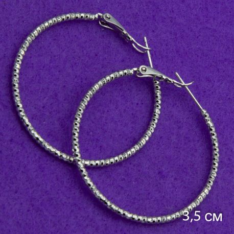 Серьги Xuping№1555 кольца 3.5D закрученные ксюпинг бижутерия оптом купить