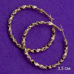 Серьги Xuping№1558 кольца 3.5D закрученные ксюпинг бижутерия оптом купить