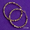 Серьги Xuping№1558 кольца 3.5D закрученные ксюпинг бижутерия оптом купить