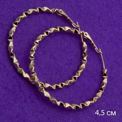 Серьги Xuping№1560 кольца 4.5D закрученные ксюпинг бижутерия оптом купить