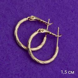 Серьги Xuping№1561 кольца 1.5D закрученные ксюпинг бижутерия оптом купить