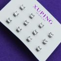 Гвоздики Xuping№1567 цена за 6пар циркон на четырех лапках купить оптом медичне золото вид виробника