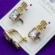 Серьги Xuping№1580 с белыми цирконами купить бижутерию с медсплава изделия из медзолота