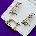 Серьги Xuping№1600 дорожка с белыми цирконами мед сплав из Китая ксюпинг оптом купить 