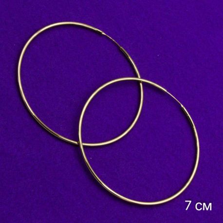 Серьги Xuping№1615 D-7см гладкие кольца медичне золото купити оптом вид виробника Украина Харьков