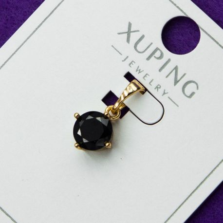 Кулон Xuping№305 один черный циркон медицинский сплав купить оптом бижутерия