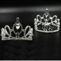 Гребешок для волос№213 маленькая коронка с белыми стразами куплю оптом коронку на волосы оптом от поставщика из Китая