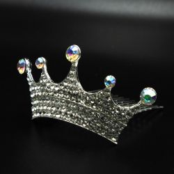 Коронка для волос№217 с белыми стразами куплю оптом коронку на волосы оптом от поставщика из Китая