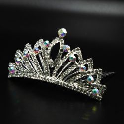 Коронка для волос№218 с белыми стразами куплю оптом коронку на волосы оптом от поставщика из Китая