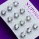 Гвоздики Xuping№1711 цена за 6 пар с белым цирконом куплю ксюпинг оптом позолотка бижумаркет