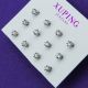 Гвоздики Xuping№1713 цена за 6 пар с белым цирконом куплю ксюпинг оптом позолотка бижумаркет