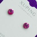 Гвоздики Xuping№1719 SWAROVSKI розовые медзолото оптом купить от производителя позолотка