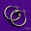 Серьги Xuping№1768 1.5см белые кольца на замке медичне золото купити оптом в интернет магазине позолотка бижумаркет