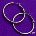 Серьги Xuping№1769 3.0см белые кольца на замке медичне золото купити оптом в интернет магазине позолотка бижумаркет