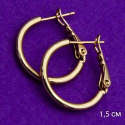 Серьги Xuping№1773 1.5см желтые кольца на замке медичне золото купити оптом в интернет магазине позолотка бижумаркет