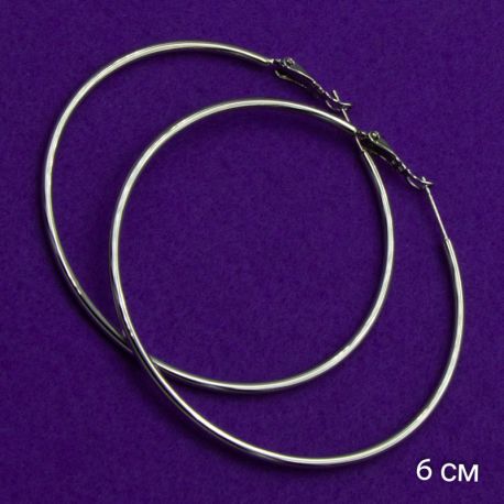 Серьги Xuping№1775 6.0см белые кольца на замке медичне золото купити оптом в интернет магазине позолотка бижумаркет