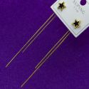 Серьги Xuping№1800 висюльки черная зирочка на гвоздике медзолото оптом недорого