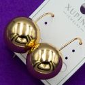 Серьги Xuping№1821 шары 15мм под золото купить оптом медицинского сплава серьги позолотка бижумаркет