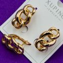Серьги Xuping№1822 дорожка из восьмерек англ замок купить оптом серьги из медсплава позолотка