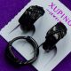 Серьги Xuping№1826 черные дорожки медзолото оптом купить оптом недорого
