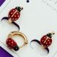 Серьги Xuping№1864 в виде жука "Божья коровка" бижутерия Харьков оптом.