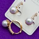 Серьги Xuping№1880 с белой жемчужиной медицинское золото куплю оптом.