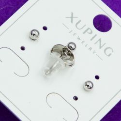 Гвоздики Xuping№1886 шарик под серебро бижутерия Харьков оптом.