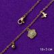 Браслет Xuping№45 16 + 5 см с разными висюльками на руку оптом купить недорого позолотка.
