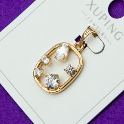 Кулон Xuping№334 с цирконами на основе под золото бижутерия Харьков оптом.