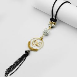Подвеска№76 70 см + 15 см оригинальный дизайн с шариком белого цвета купить подвески оптом недорого медзолото оптом.