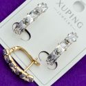 Серьги Xuping№1905 с белыми цирконами бижутерия Харьков оптом.