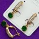 Серьги Xuping№1920 с большим зеленым цирконом куплю бижумаркет Харьков оптом.