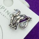 Серьги Xuping№1932 под серебро с белыми цирконами куплю оптом недорого бижумаркет.
