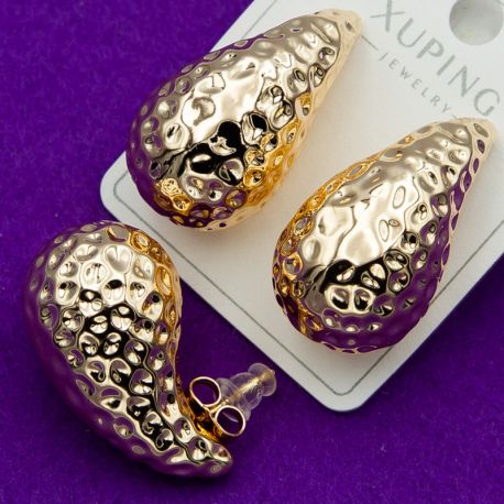 Серьги Xuping№1916 капли в цвете под золото куплю бижумаркет Харьков оптом.