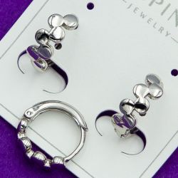 Серьги Xuping№1951 кольца оригинальной формы бижутерия Харьков оптом.