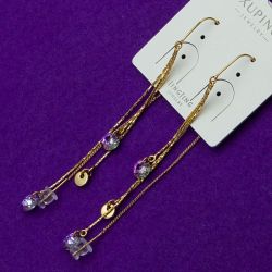 Серьги Xuping№1961 висюльки с камнями Swarovski куплю оптом недорого бижумаркет.