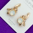 Серьги Xuping№1969 Swarovski цвета шампань на английском замке куплю оптом недорого бижумаркет.