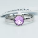 Кольцо Xuping№152 16р Swarovski сиреневого цвета на основе под серебро куплю оптом медицинский сплав бижутерию.