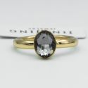 Кольцо Xuping№159 16.17.18р с серым камнем Swarovski овальной формы куплю оптом медицинский сплав бижутерию.