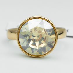 Кольцо Xuping№161 18р с камнем Swarovski цвета шампань овальной формы куплю оптом медицинский сплав бижутерию.