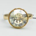 Кольцо Xuping№161 18р с камнем Swarovski цвета шампань овальной формы куплю оптом медицинский сплав бижутерию.
