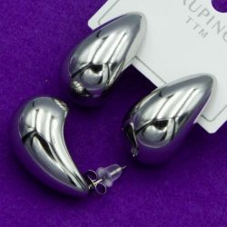 Серьги Xuping№1983 диаметр - 25 мм в виде капли бижутерия Харьков оптом.